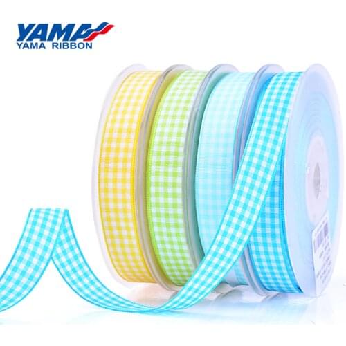 YAMA 9mm 16mm 25mm 38mm Polyester Scottish Tartan Plaid Ribbon 100 yards/lot Gift Wrapping Wedding Sewing Crafts Packing Woven