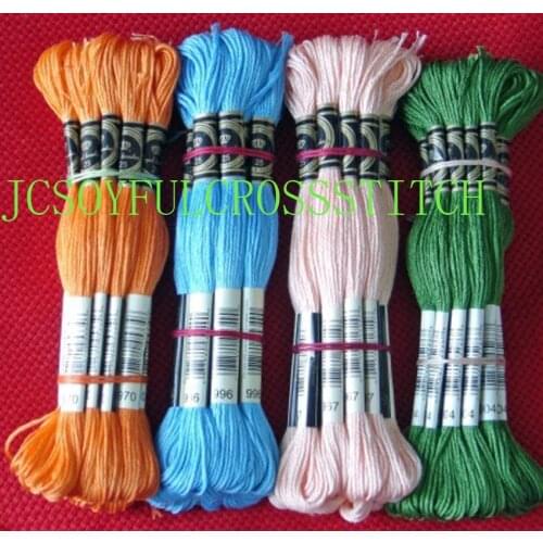 00% egypt cotton Custom DMC threads colors 100 pieces Similar DMC color cross threads cross stitch embroidery thread