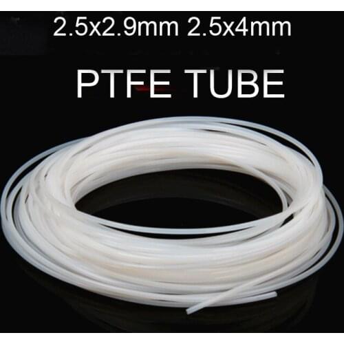 2.5x2.9mm 2.5x4mm 2.5mm 2.9mm Ptfe tube F4 hose polytetrafluoroethylene tubing acid base Oil resistant corrosion pipe 3d