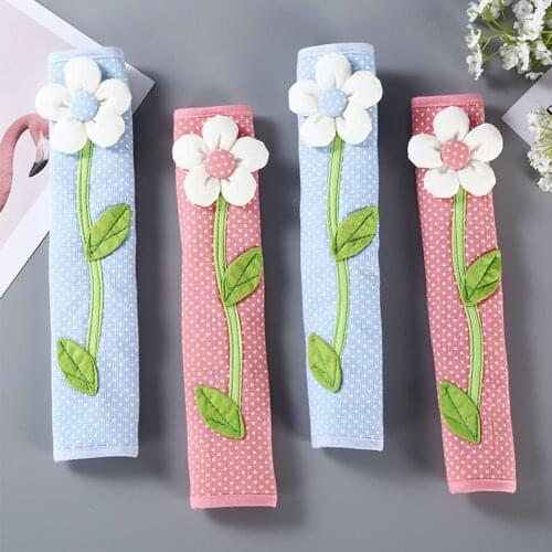 2pcs Cloth Handle Cover Door Knob Cover Refrigerator Handle Gloves Home Tool Accessories Double-door Fridge Door Handle Cover