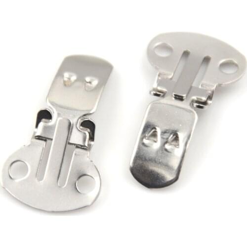 20PCS/lot DIY Craft Buckles For Shoes Accessories Blank Stainless Steel Flower Shoes Clips Ornament On Findings Silver Color