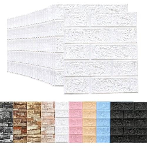 35x35cm 3d Three-dimensional Brick Pattern Wallpaper Wall Home Decoration Wallpaper Foam Self-adhesive Wall Sticker