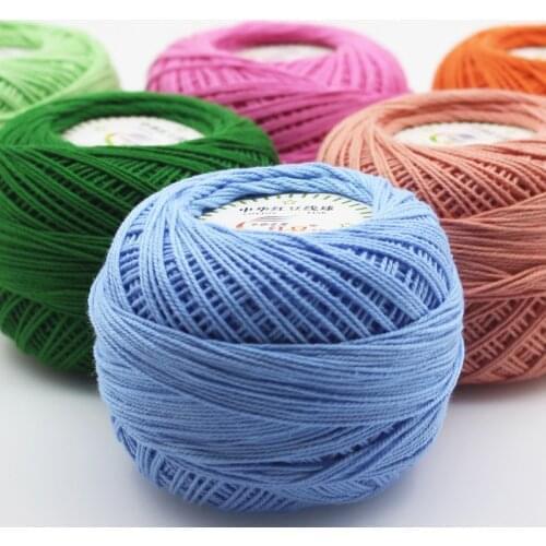 50g/ball 3 #DIY Colorful Cotton Hand Knitting Yarn Lace Crochet Thread Cord For Baby Sweater Dress Weave Cushion Sewing