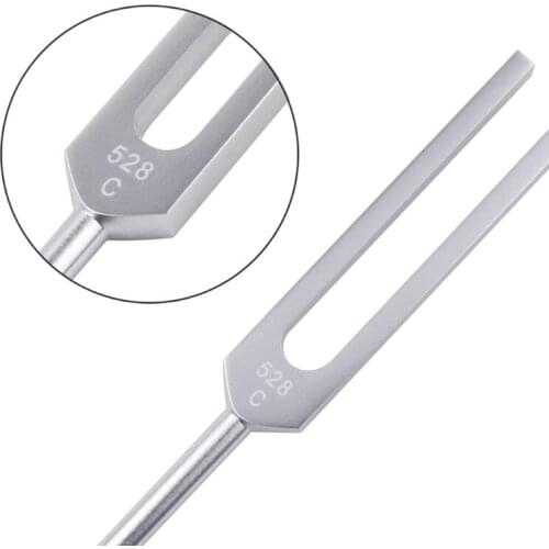 55KD 528 Hz Tuning Fork Healing Relaxation Tools with Silicone Hammer Cleaning Cloth Storage Bag