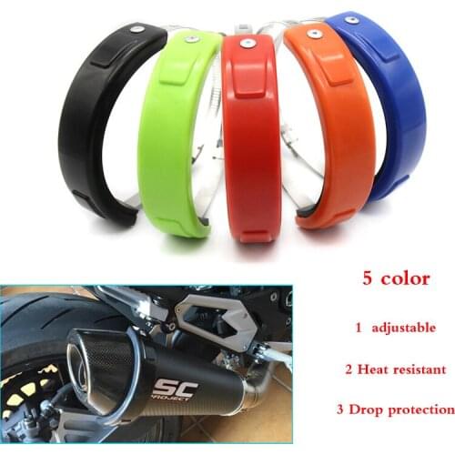 Motorcycle Accessories Universal Fit 100MM-140MM Oval racing hexagonal exhaust can protector cover black