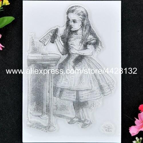Girl Scrapbook photo cards rubber stamp clear stamp transparent stamp 9052461