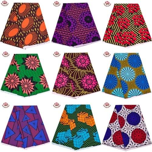 Bintarealwax Ankara African Prints Fabric Patchwork Real Wax Dress Sewing Tissu Craft DIY Textile Material For Wedding FP6430