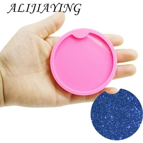 Shiny Pot Leaf Hemp/Star/Leopard Car Geode Coaster Agate Resin Mold Decoration Silicone Mold for DIY Epoxy Resin DY0173