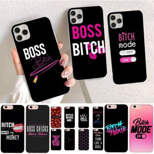 YNDFCMB Boss Bitch Phone Case for iPhone 11 12 pro XS MAX 8 7 6 6S Plus X 5S SE 2020 XR case