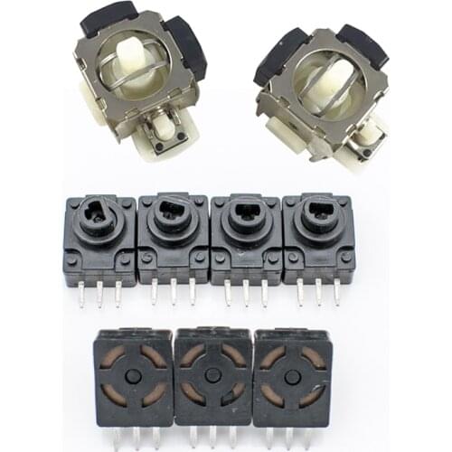 2Pcs Black Lt/Rt Button Keypad for 360 & 2Pcs 3D Analog Vibration Joystick Thumbstick for Microsoft 360 Ps2