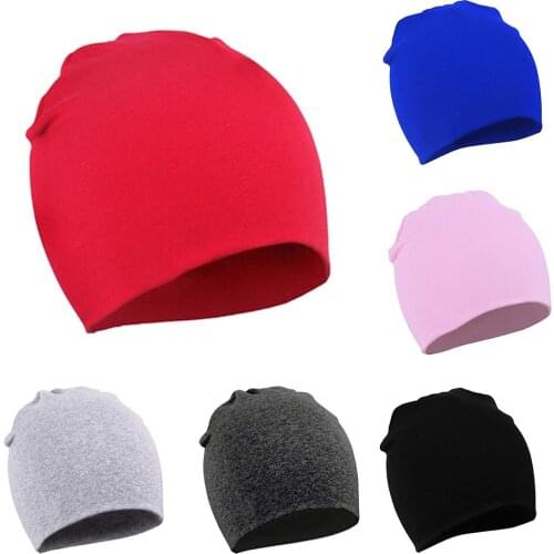 Baby Hats Beanies Winter Warm Girl Boy Toddler Infant Kids Children Cute Hat Solid Color Cap 19x21cm