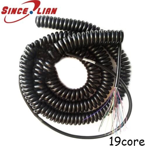 Electronic Handwheel Wire With Shielded CNC Machine Spiral Cable 19 Core Control Wire 0.15mm Square Extensible Wire