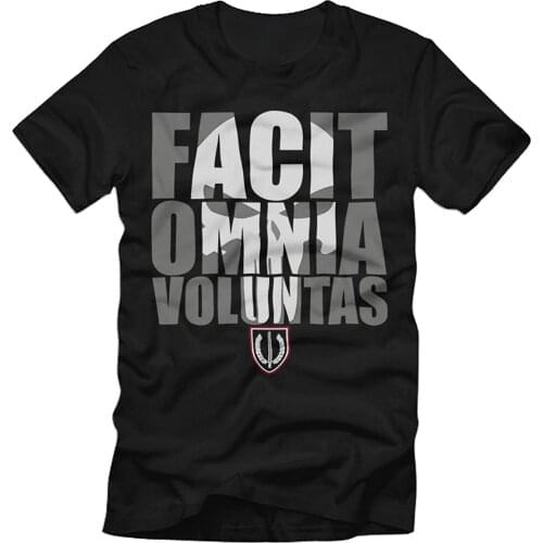 Facit Omnia Voluntas KSK Commando Special Forces Saying of the Will Men T-Shirt Short Casual Cotton Print men clothing