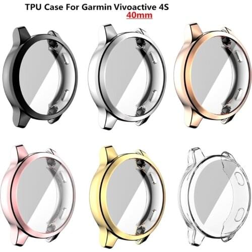 H05A 3D Case Cover for -Garmin Vivoactive 4S 40mm Full Screen Bumper Case Sleek