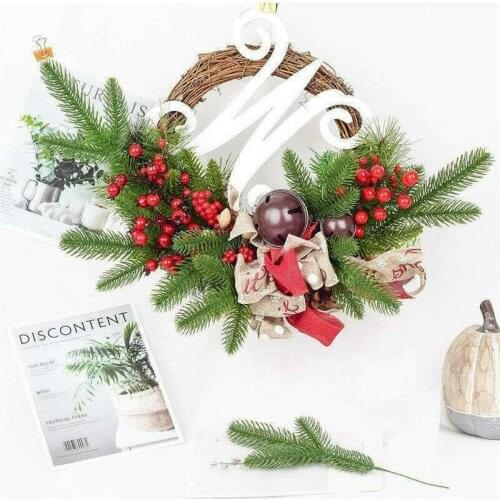 Artificial Plants Pine Branches Christmas Tree Accessories DIY New Year Party Decorations Xmas Ornaments Kids Gift 10Pcs