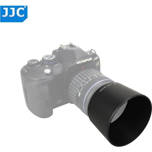 JJC Reversible Lens Hood Shade For OLYMPUS M.ZUIKO DIGITAL ED 40-150mm 1:4.0-5.6 R Repaces Olympus LH-61D Black Silver