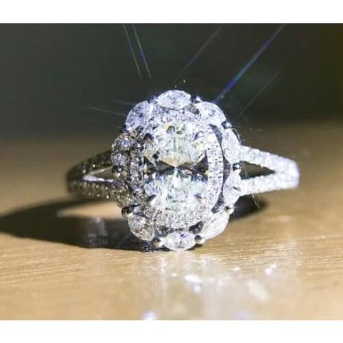 18K goldr ring 1ct D VVS moissanite ring Engagement&Wedding Jewellery with certificate 023