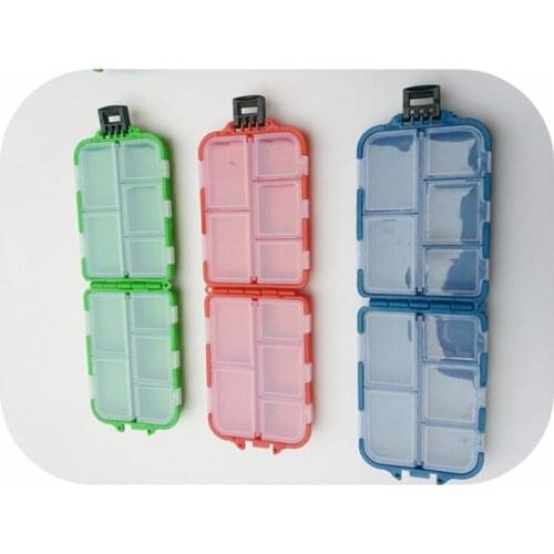 1 PC High Strength ABS Fishing Tackle Accessories Box Mini 10 Rectangular design fishing gear cover 9.5cmx6.3x2.5cm