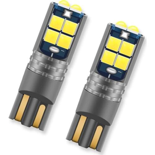 2pcs T10 LED Canbus W5W 3030 10SMD 10W 12V-24V 194 168 Auto LED Car Interior Light plate Dome Reading Lamp Clearance Light white