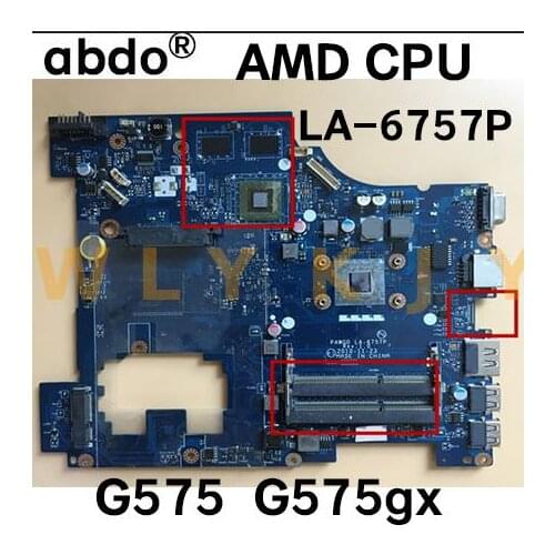 For Lenovo Ideapad G575 G575gx laptop motherboard PAWGD LA-6757P motherboard GPU 216-0774207 100% tested