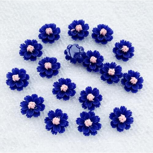 Fashion Flower resin Stone flat back gems Stickers Creative DIY handmade Art Crafts Scrapbooking 12*13mm 50pcs -B527