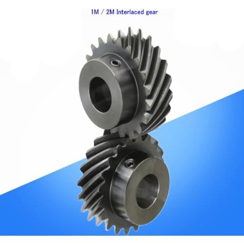 1M 2M 15 20 26 30 Teeth Helical gear Motor Interlaced Gear 45 degree helical gear 6 8 10 24 mm hole
