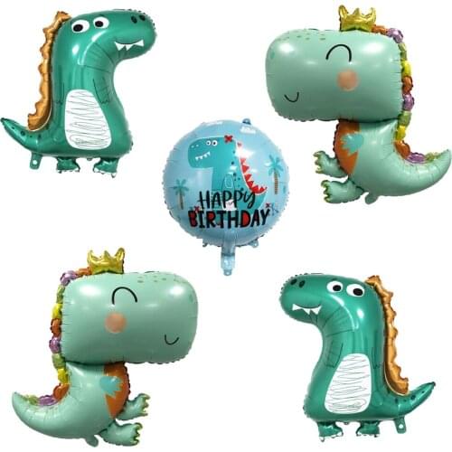 Cartoon dinosaur balloon cute dinosaur crown dinosaur foil balloons kids birthday party decoration balloon Baby Shower Kids Toy