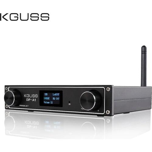 KGUSS DP-A1 TAS5352A Desktop Audio Amplifier CSR64215 Bluetooth 4.2/USB/Fiber/Coax/AUX Input 24BIT 192KHz 120W*2 APTX