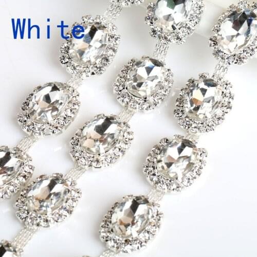 NEW!The oval Glass rhinestones claw chain DIY Clothing Decoration and headpiece superior quality jewelry accessories