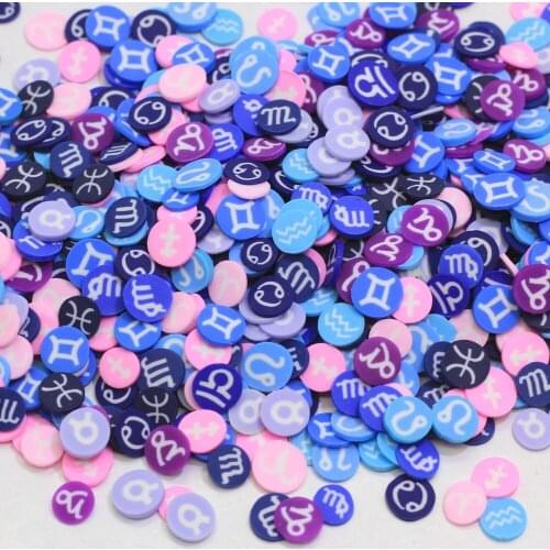 Wholesale Cartoon Round Flake Filling Polymer Clay Slices Diy Accessories Mud Clay For Nail Art DIY Decoration