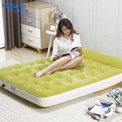 Outdoor Home Portable Iazy Couch Air Mattress Bedroom Air Bed Inflatable Mattress Built-in Pillow
