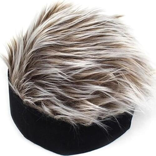 Retro hip hop Men Women Beanie Wig Hat Fun Short Hair Caps Breathable Soft for Party Outdoor