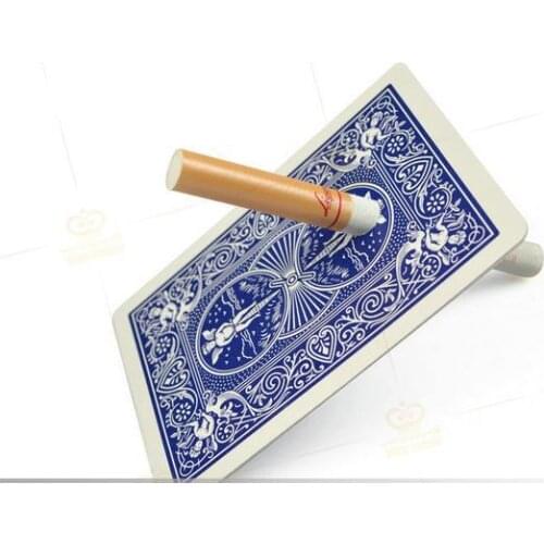Cigarette thru Card (Blue gimmick card) - Magic Tricks,Mentalism,Card Magia,Close Up,Stage,Accessories,Magie Toys,Illusion