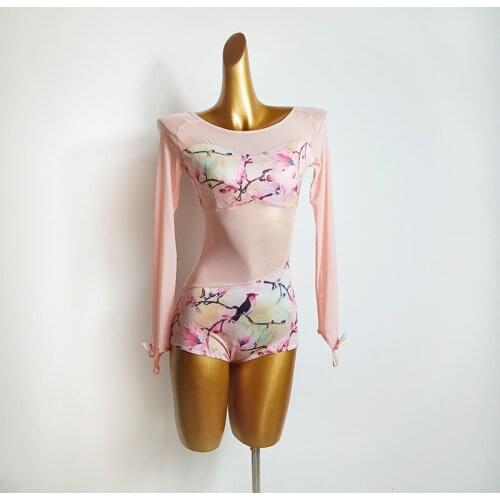 Aerial Dance Tops Suit Yoga Dance Suit One-piece Fitness One-piece Latin Ballet Bodysuit Top 794DL