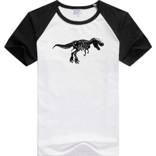 Tyrannosaurus Rex Dinosaur Fossil Jurassic short sleeve casual Men Women T-shirt Comfortable Tshirt Cool Print GA882