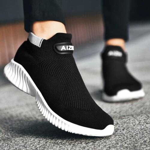 High Top Socks Sneakers Womens Summer Sports Shoes Running Ladies Sport Shoes Black Knitting Toning Trainers Sneakrs Flat A-729