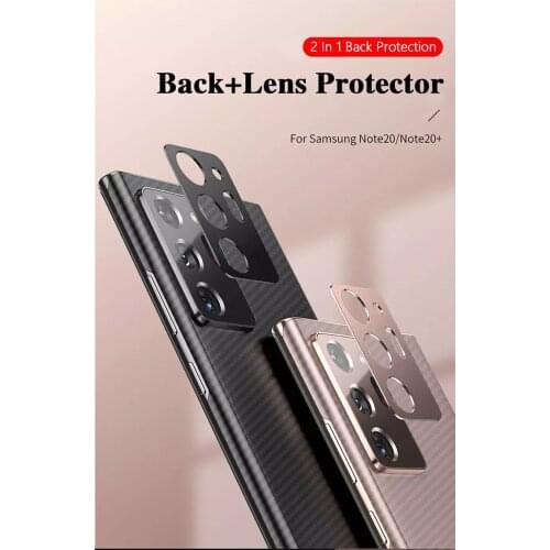Back Screen Protector Sticker + Metal Ring Camera Protector on Samsung Galaxy Note 20 S20 Ultra S20 Plus 5G Note20 Case Cover