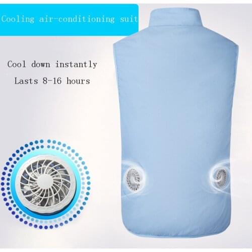 USB Interface Charging Cooling Clothing Summer Air-conditioning Vest Smart Fan Waistcoat Breathable Sun Protection Men Jackets