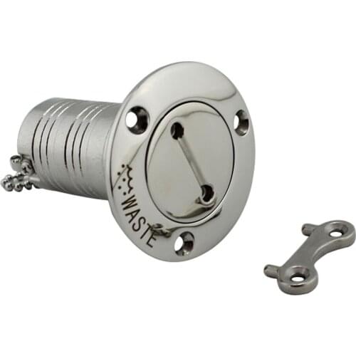 1-1/2"Marine Boat Stainless Steel Deck Filler Fuel Water Waste Diesel Gas Deck Filler Marine Hardware 2pcs