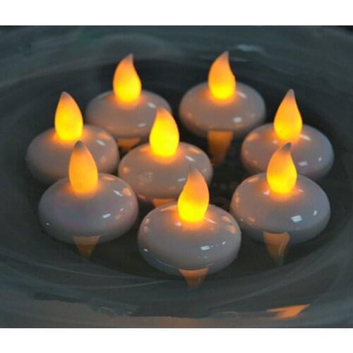 240pcs/lot Flameless LED Floating tealight candle lamp battery-operated wedding Xmas Holiday party table centerpiece Decor-amber