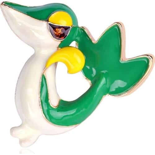 50pcs/lot Fashion Cute Enamel Little Green Dinosaur Animal Brooch Pin