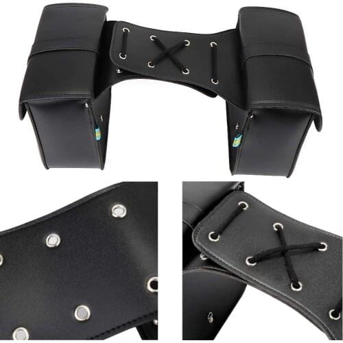 For Honda Shadow Side Bags Universal Motorcycle Saddlebags Waterproof PU Leather Luggage For Sportster XL883 XL1200 XL 883 1200