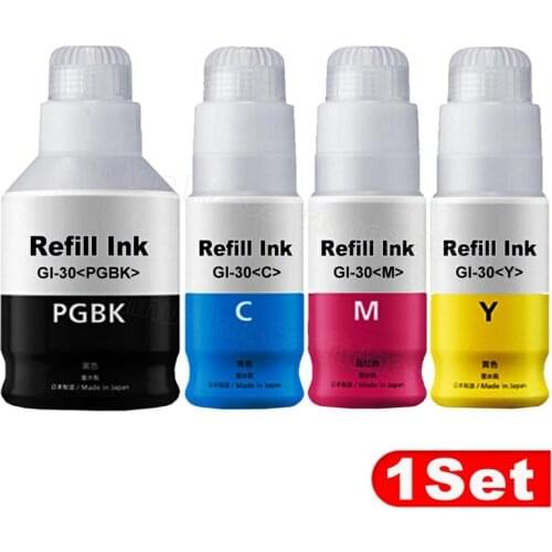 Bottled Ink GI30 BK C M Y For Canon G6030 G5030 GM2030 Printer