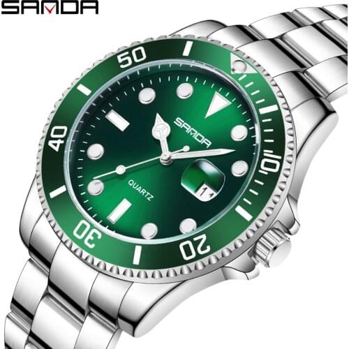 SANDA 2021 New Top Brand Luxury Mens Watches 30M Waterproof Casual Wristwatch Quartz Watch for Men Clock Relogio Masculino 1099