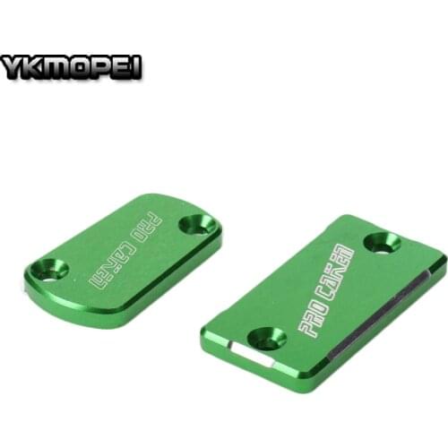 CNC Front Rear Brake Reservoir Fluid Cover Cap kit Fit KX125 KX250 KX250F KX450F KLX450R Dirt Bike MX Enduro Motorcycle