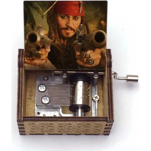 Wooden Handd Jack Sparrow from Pirates of the Caribbean plays melody Davy Jones Music Box birthday Christmas gift