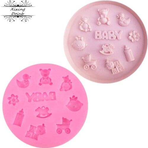 Baby cooking tools chocolate mold cake decoration tools silicone mold baking candy DIY Technology