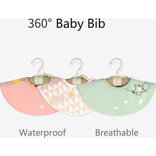 Baby Bibs Round Neck Burp 360 Degree Saliva Towel Baby Slabbers Infant Bandana Bibs For Infant Toddler Baby Kids Girl Boy