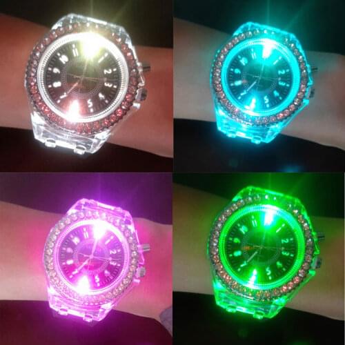 Hot Style Luminous Fashion Colorful Flash Childrens Watches The Led Silicone Kids Watches