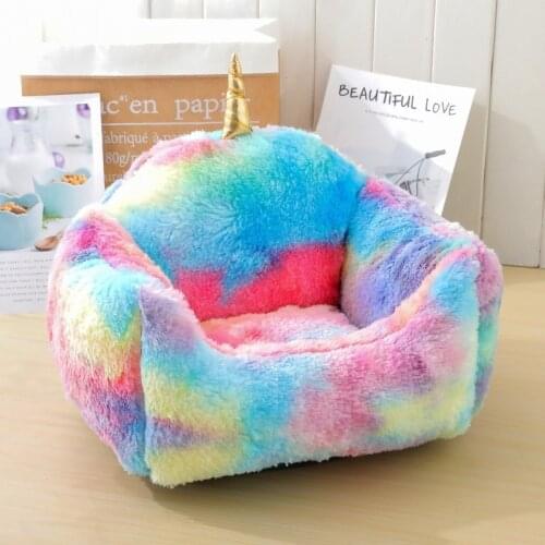 Dog House Four Seasons Universal Pet Nest Unicorn Colorful Dog Kennel Cat Nest Crown Pet Mat Hot Sale INS Fashionable Colorful